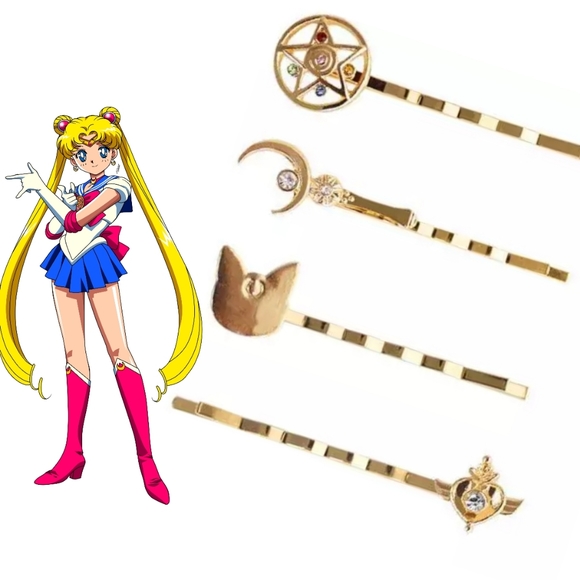 Accessories - Sailor Moon Gold Hair Clip Set <4>